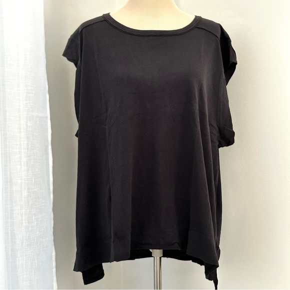 🍂NWT Free People We The Free Naomi Tee. Washed Black. Medium - Picture 2 of 9